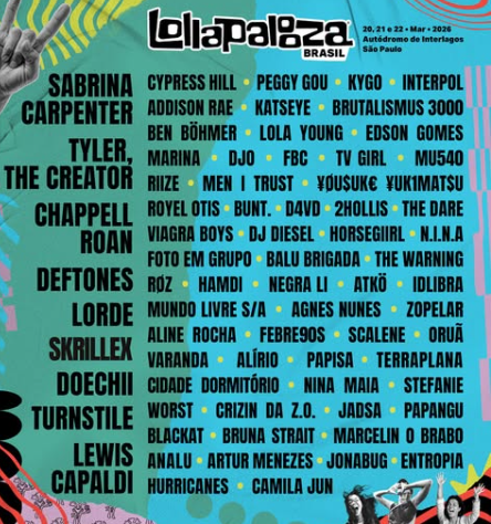 Lollapalooza 2026: Confira a line-up completa! Lollapalooza