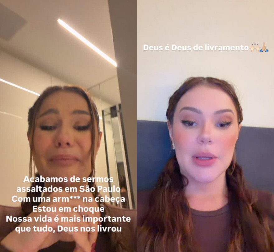 Mirela Janis e Yugnir são assaltados em São Paulo Reprodução/Instagram/@mirelajanis