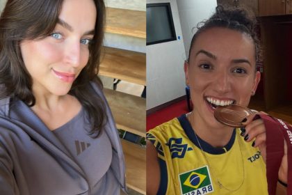 Bruna Unzueta confirma namoro com a jogadora de vôlei Gabriela Guimarães Reprodução/Instagram/@boounzueta/@gabiguimaraes10