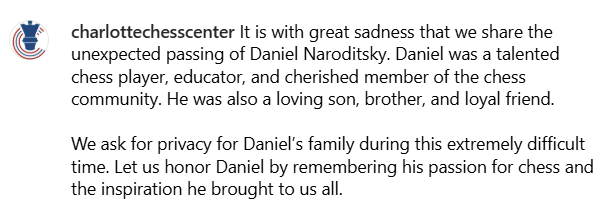Daniel Naroditsky, prodígio do xadrez americano, morre aos 29 anos Captura de tela 2025 10 21 150102