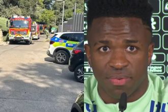 Mansao de Vini Jr. em Madrid enfrenta incendio