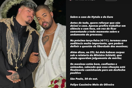 Advogado afirma que próxima audiência pode decidir liberdade de Hytalo e Euro d15QjABb Design sem nome