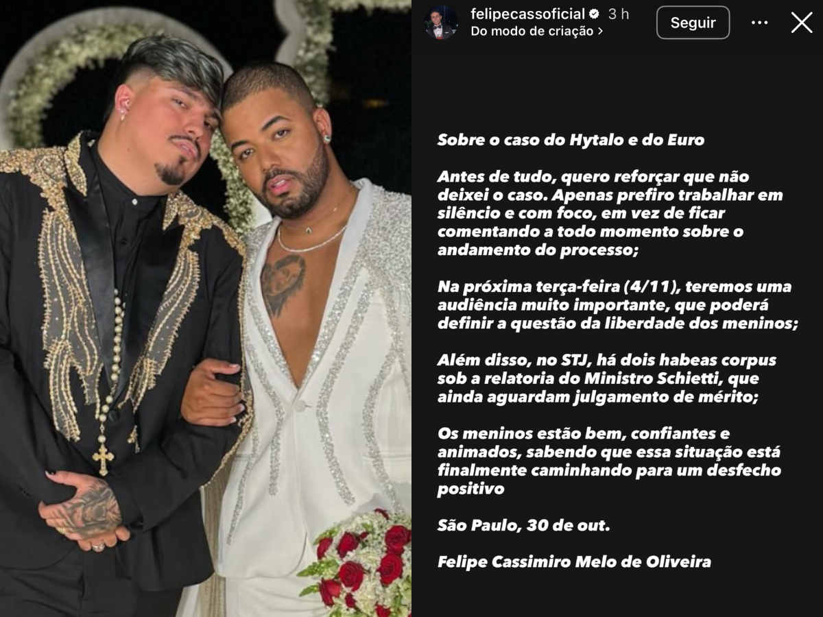 Advogado afirma que próxima audiência pode decidir liberdade de Hytalo e Euro d15QjABb Design sem nome