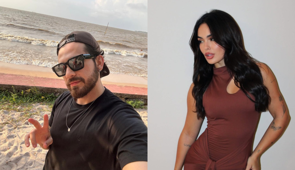 Gustavo Mioto e Larissa Santos são flagrados aos beijos e alimentam rumores de novo romance Reprodução:Instagram/@larisantosbe/@gustavomioto