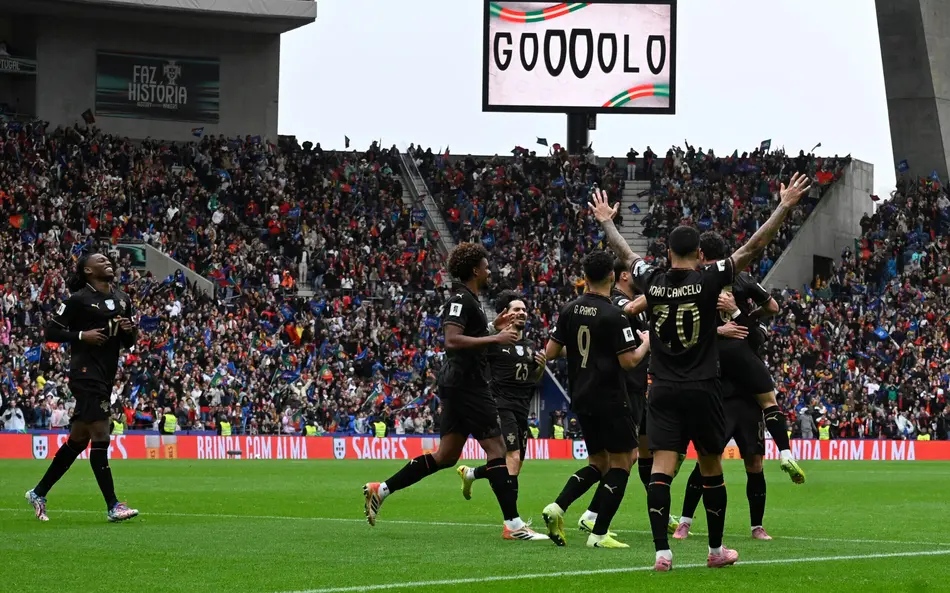 Resumo das Eliminatórias: Portugal se garante na Copa; Itália e RD Congo vão à repescagem Jogadores de Portugal celebram gol na goleada por 9 a 1 sobre a Armenia nas Eliminatorias da Europa para a Copa do Mundo scaled aspect ratio 512 320