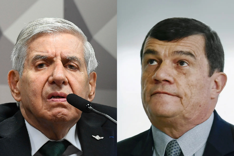 Augusto Heleno e Paulo Sérgio Nogueira (Marcos Oliveira/Agência Senado e Evaristo Sá/AFP)