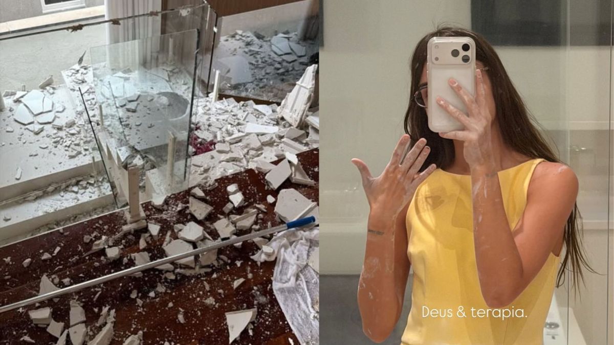 Amanda Kimberlly tem teto de casa atingido por infiltração após chuvas em SP Foto: Reprodução/Instagram/@akimberllya