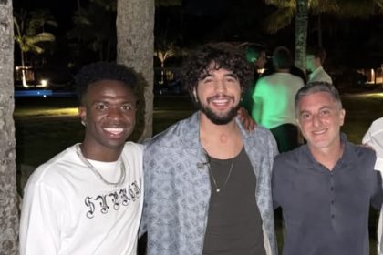 Nattan reage após postar foto ao lado de Vini Jr. com música de Zé Felipe natan vini luciano