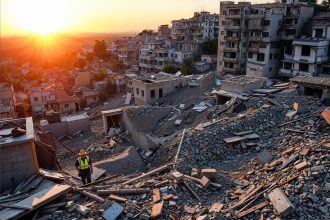 Terremoto de 7,6 atinge o nordeste do Japão e provoca alerta de tsunami paisagem de desastres naturais