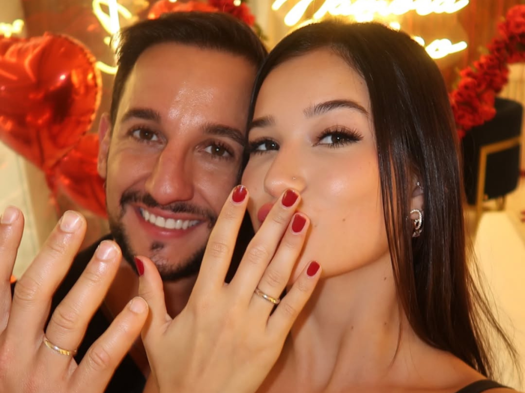 Duda Wendling é surpreendida com pedido de namoro de Luiz Otávio Mesquita pedido de namoro duda wendling