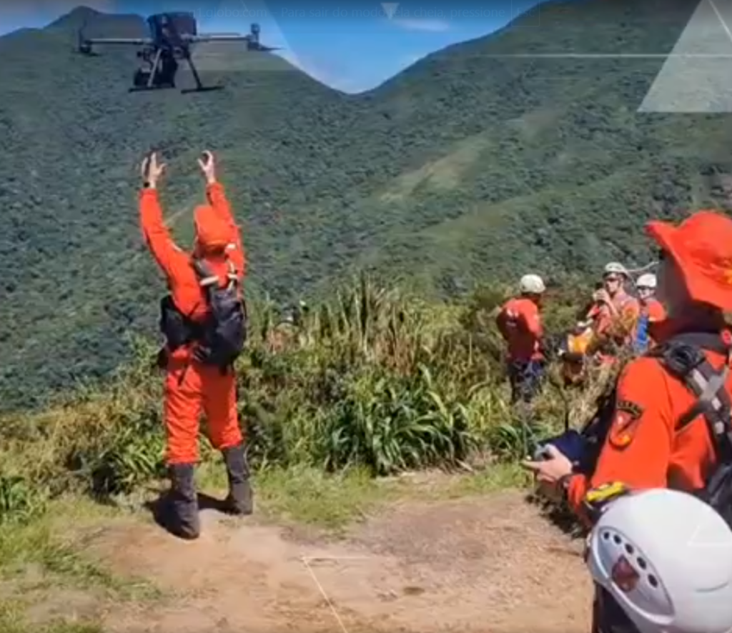 Resgate de Roberto no Pico do Paraná - Foto: Reprodução/TV Globo/Fantástico